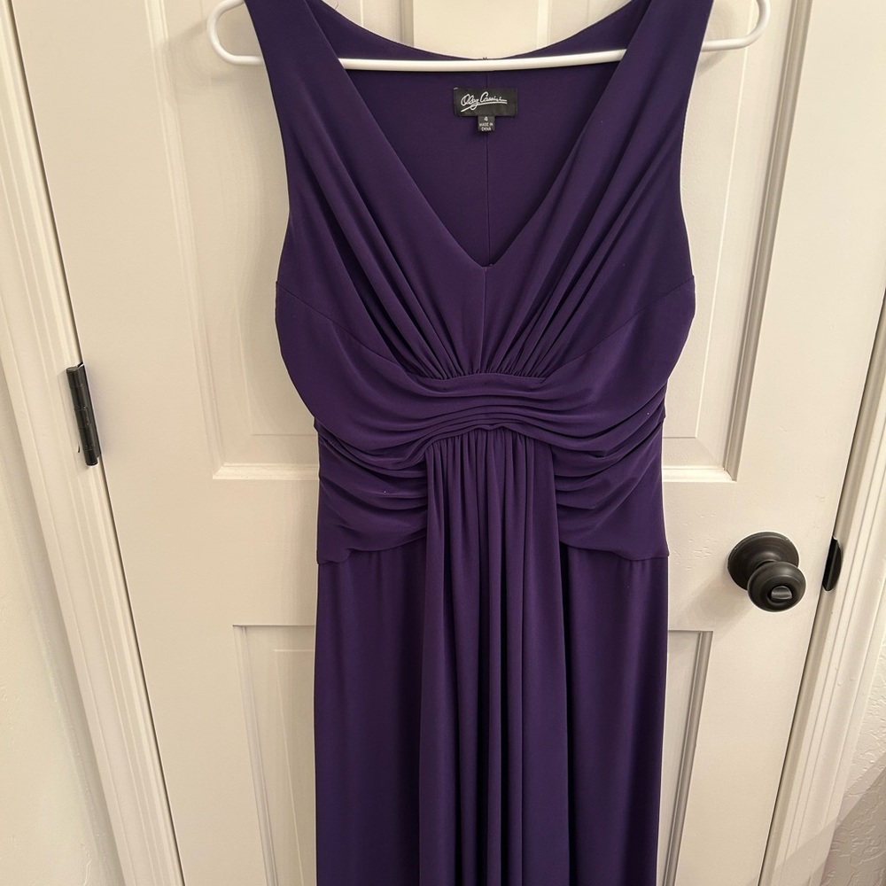 Oleg Cassini Purple Maxi Dress